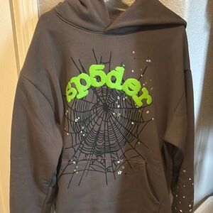 Sp5der Hoodie Grey/Green